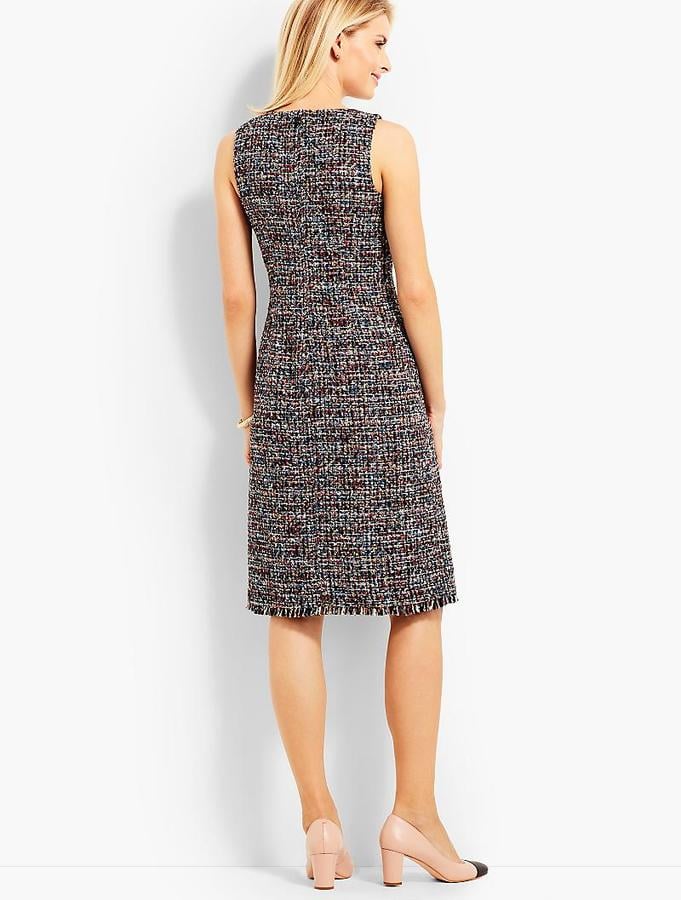 Talbots Fringed Festive Tweed Sheath