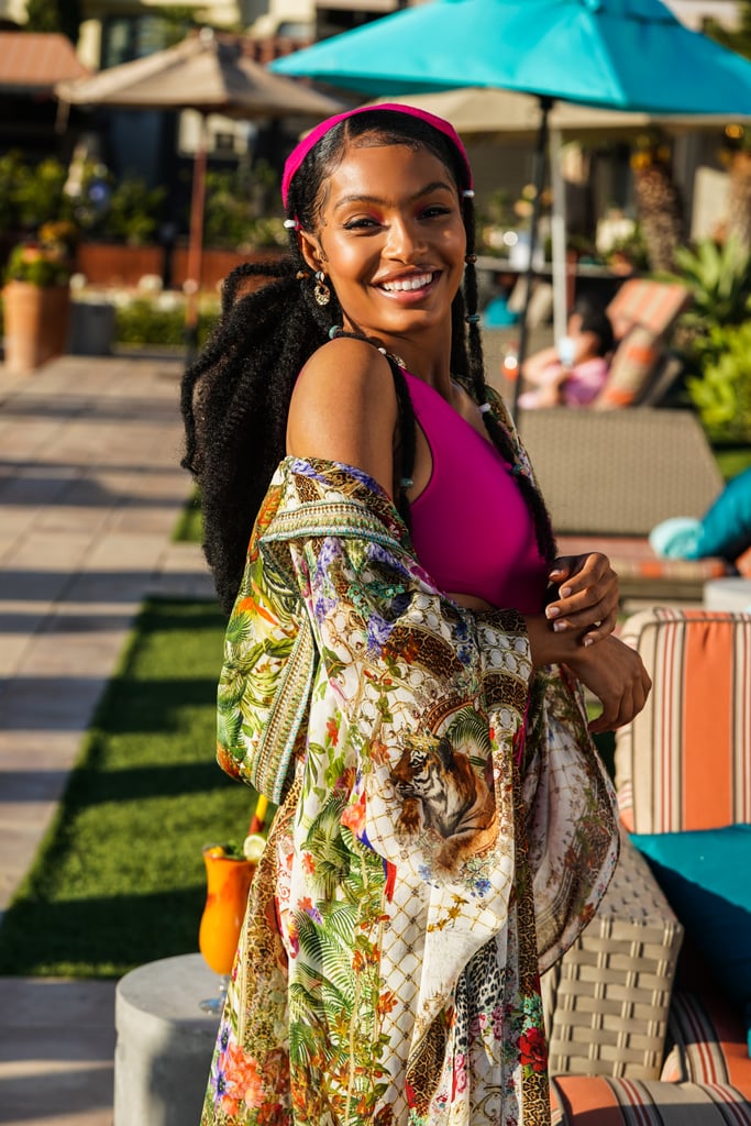 Yara Shahidi's Pink Cutout Swimsuit as Zoey on Grown-ish