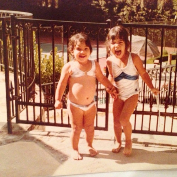 Kim shared an adorable swimsuit shot of herelf with Kourtney.
Source: Instagram user kimkardashian