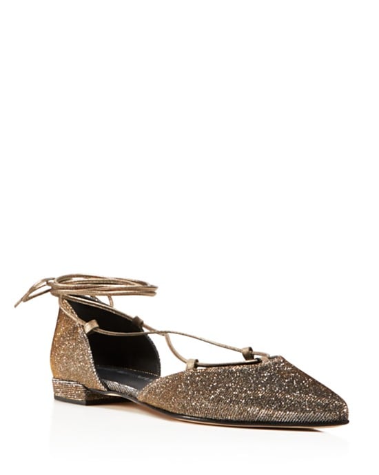 stuart weitzman glam wrap flats