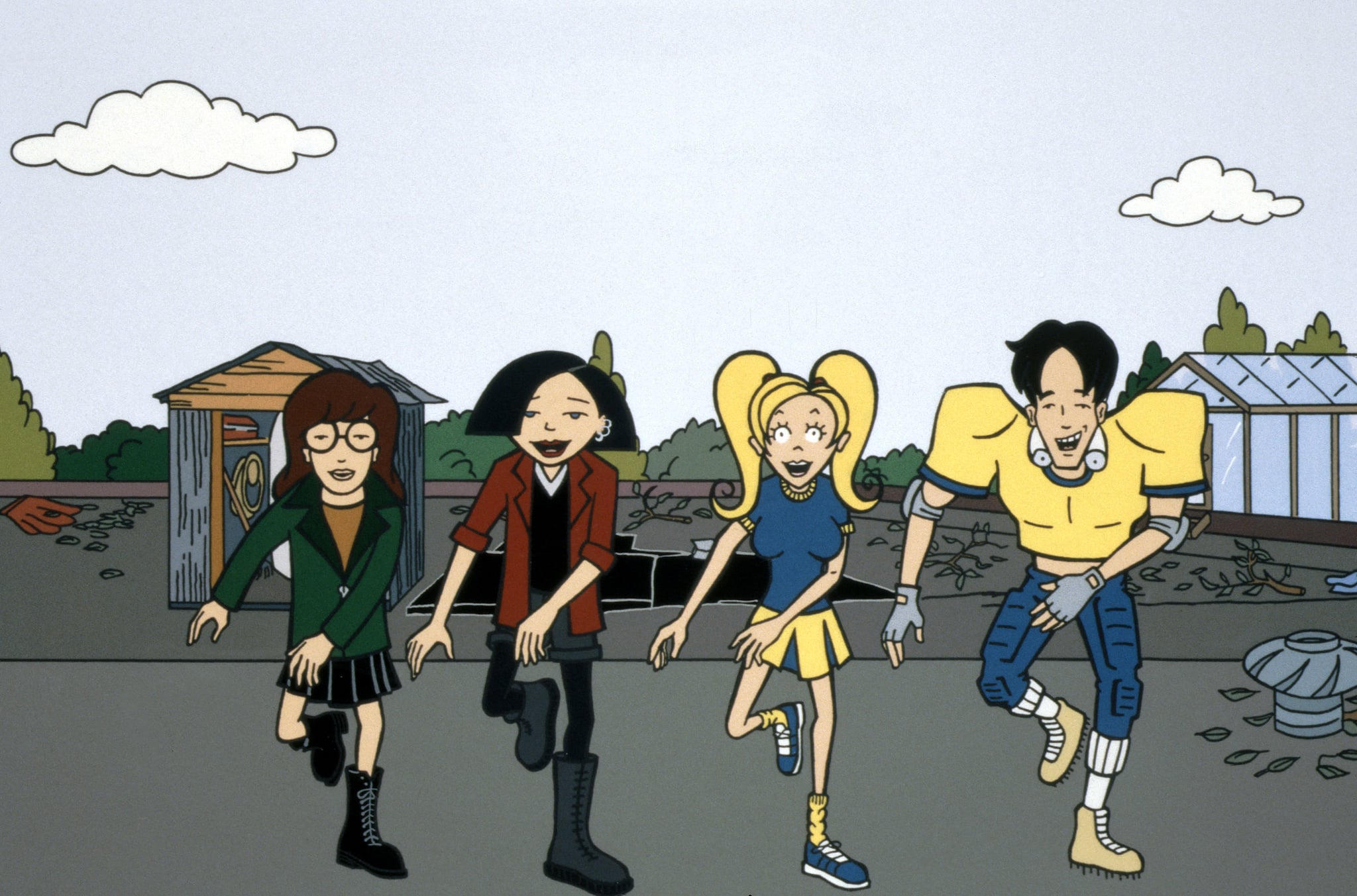 DARIA, (from left): Daria Morgendorffer, Jane Lane, Brittany Taylor, Kevin Thompson, 'Daria - The Musical', (Season 3, aired Feb. 17, 1999), 1997-2002.  MTV / Courtesy: Everett Collection