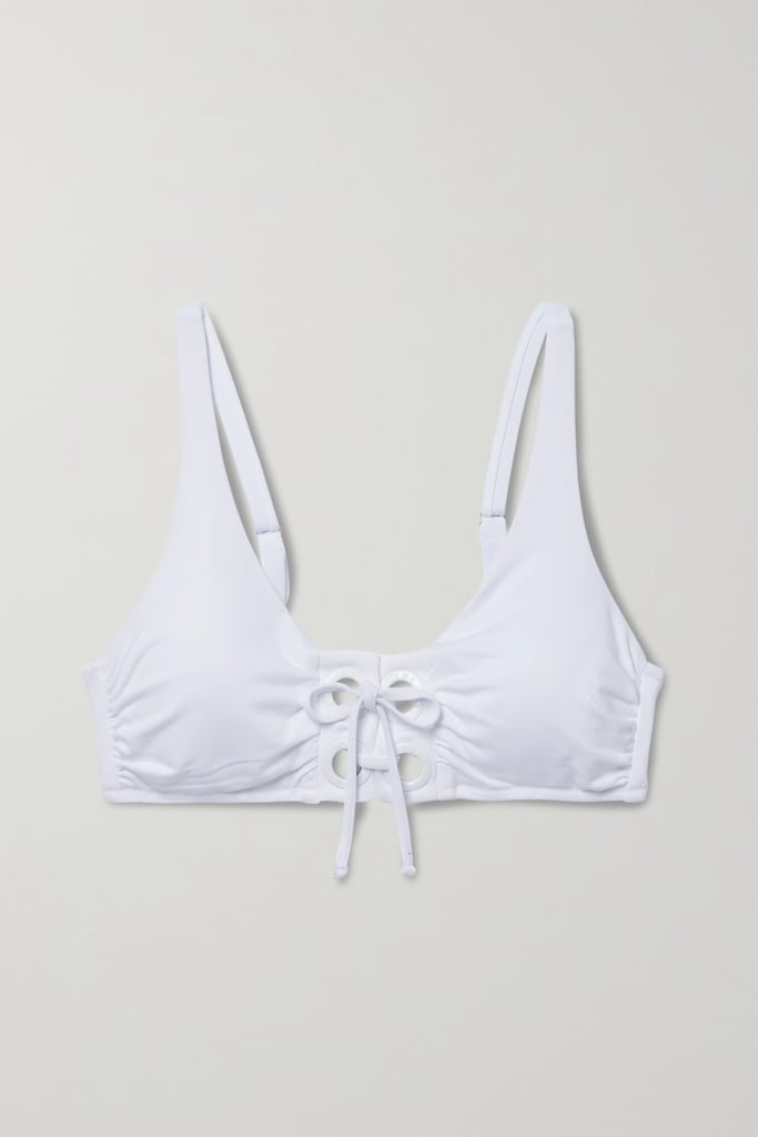 Melissa Odabash White Salvador Lace-Up Bikini Top