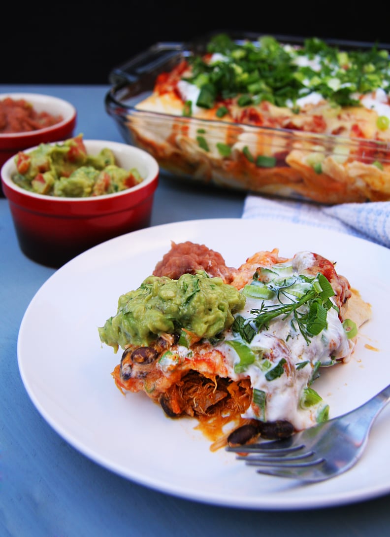 Chicken, Black Bean, Butternut Squash Enchiladas