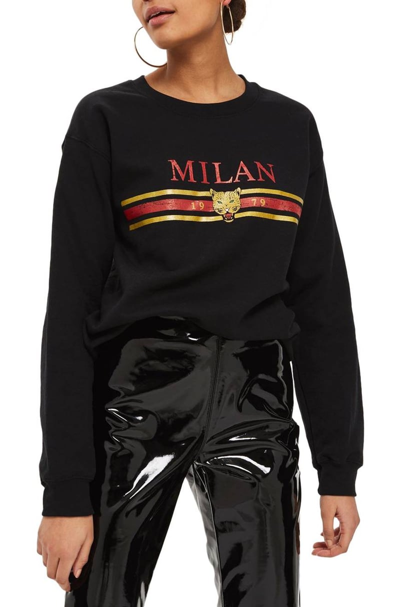 Topshop Milan Graphic Sweatshirt