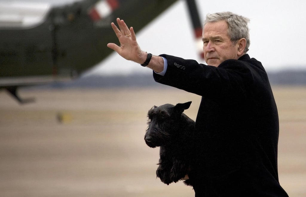 George W. Bush and His Dog Barney