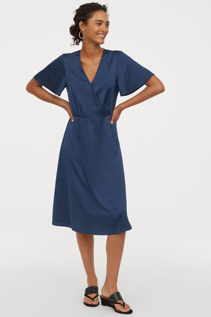 H&M Satin Wrap Dress | Best Work Clothes For Women Under $50 | POPSUGAR ...