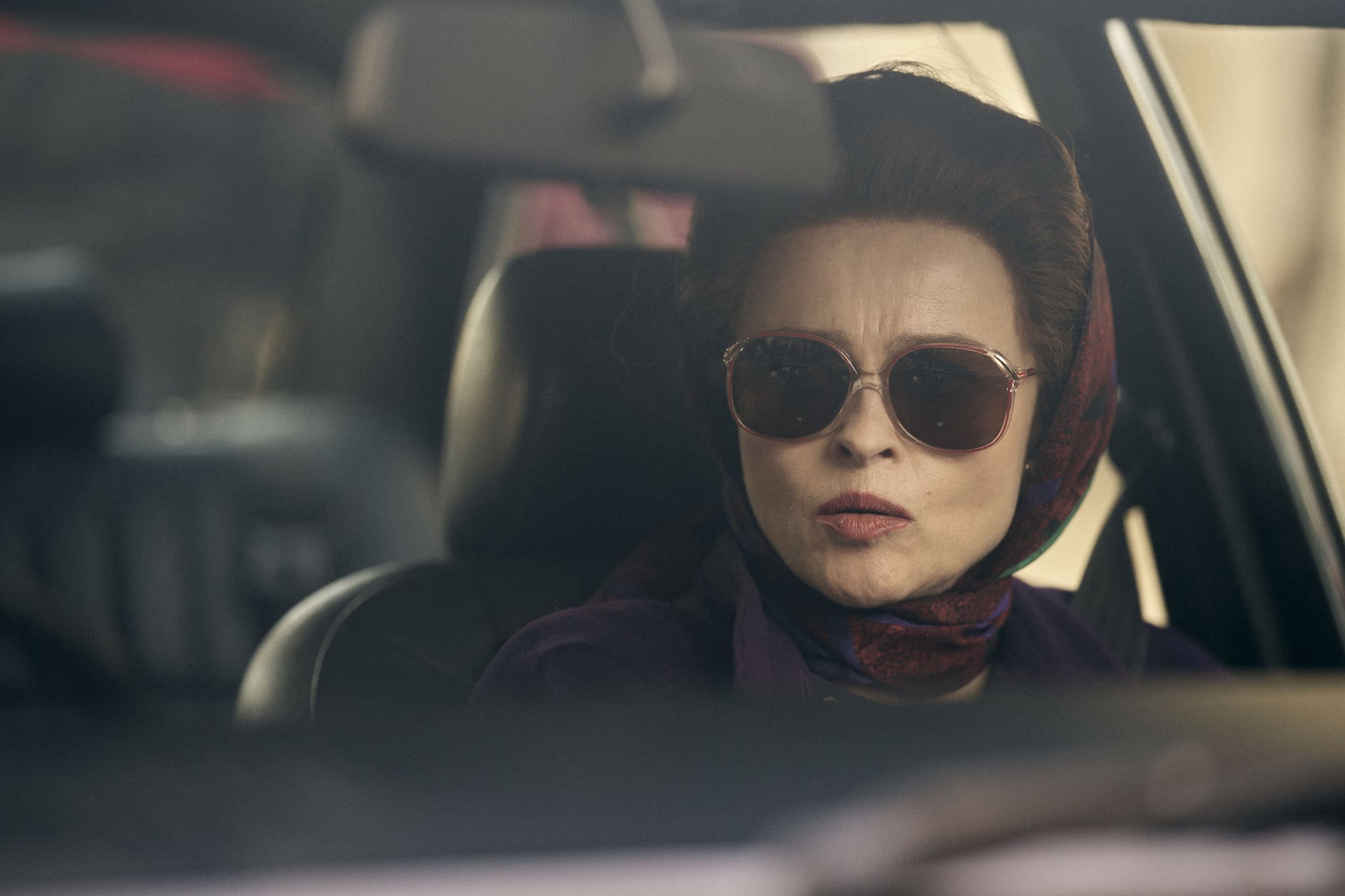 Princess Margaret S Head Scarf Hairstyle In The Crown 11 Times The Crown Nailed The Royal Family S Actual Hair And Makeup Looks Popsugar Beauty Photo 4