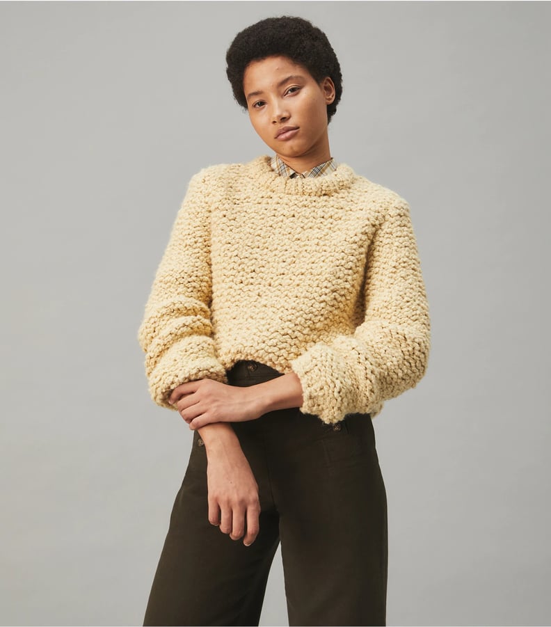 Tory Burch Hand-Knit Bouclé Sweater