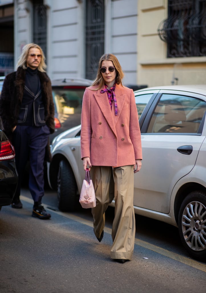 Polish off a pair of trousers with a richly hued blazer.