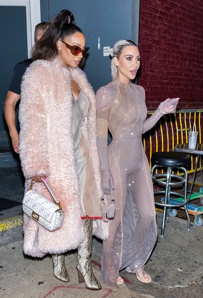 Kim Kardashian and La La Anthony at Fendi's New York Fashion Week Show