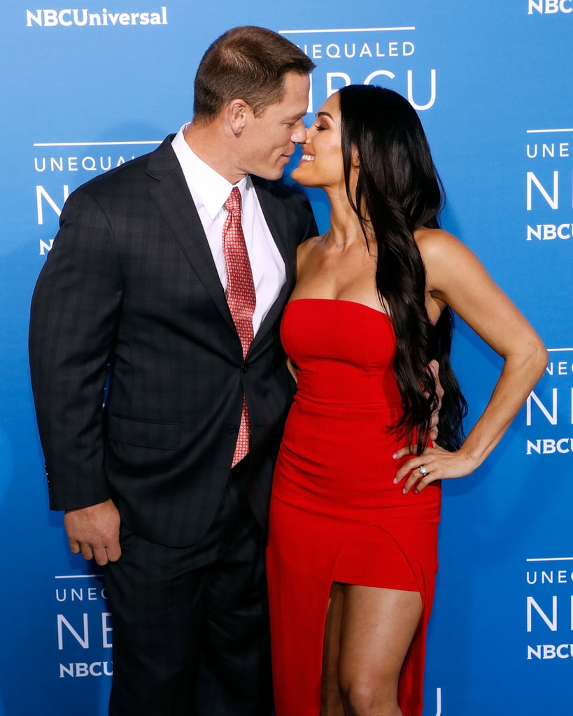 Nikki Bella and John Cena at NBC Upfront May 2017