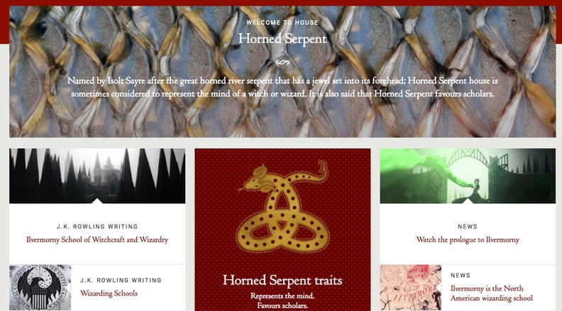 Taking the Pottermore Sorting Quiz 