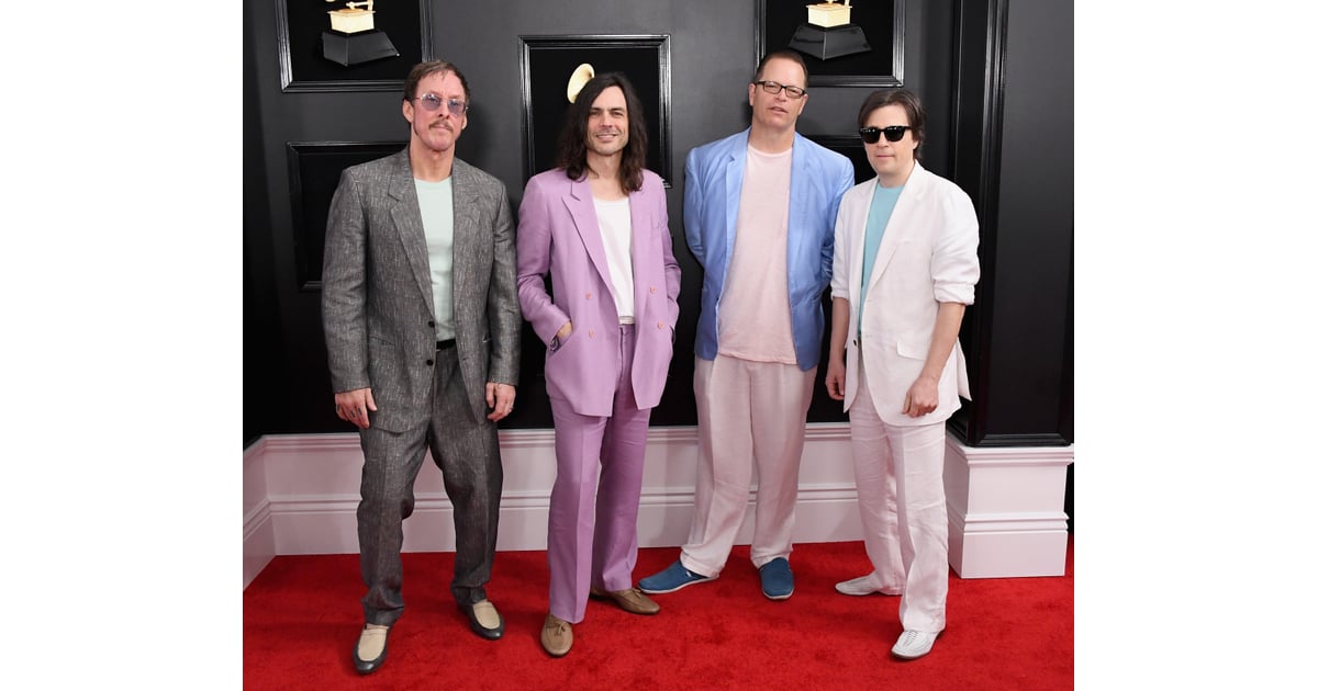 Rivers Cuomo, Patrick Wilson, Brian Bell, and Scott Shriner of Weezer at the 2019 Grammy Awards