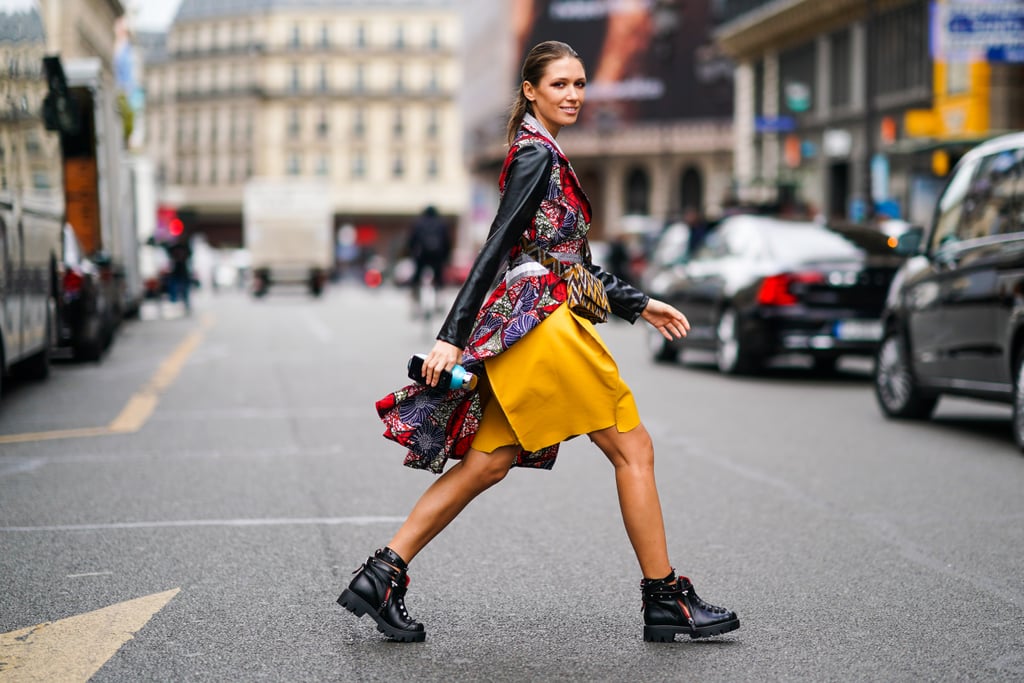 hiking boots and dress