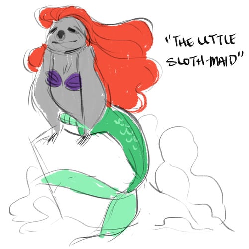 Sloth Ariel Sloth Ariel