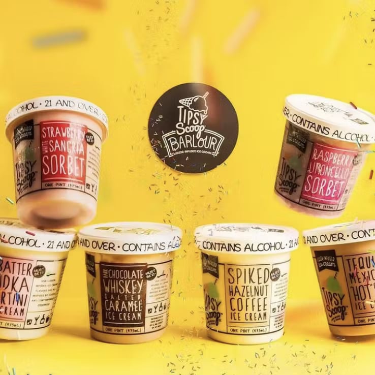 Best Ice Cream on Goldbelly: Tipsy Scoop Boozy Ice Cream Choose Your Own Boozy Ice Cream