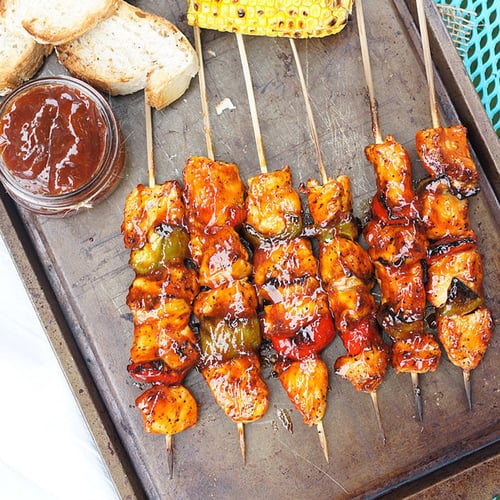 HoneyChipotle Barbecue Chicken Skewers Recipe POPSUGAR Latina HoneyChipotle Barbecue Chicken Skewers Recipe POPSUGAR Latina