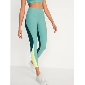 Buy Old Navy Womens High-Waisted PowerSoft Color-Block 7/8-Length Compression  Leggings 2024 Online