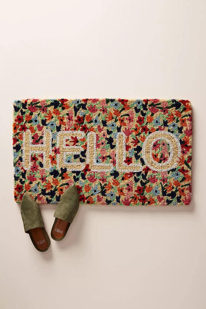 A Doormat: Floral Greeting Doormat