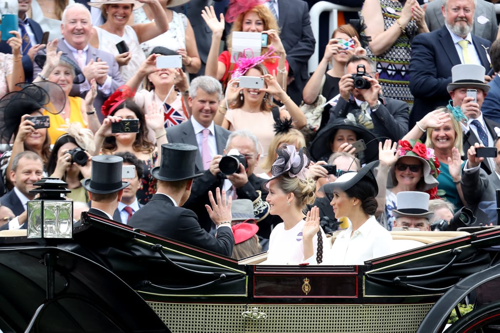 Meghan Markle's White and Black Hat Royal Ascot 2018