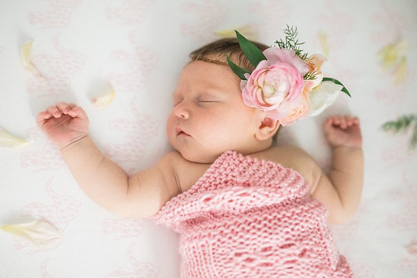 Flower Crown Newborn Photo Shoot