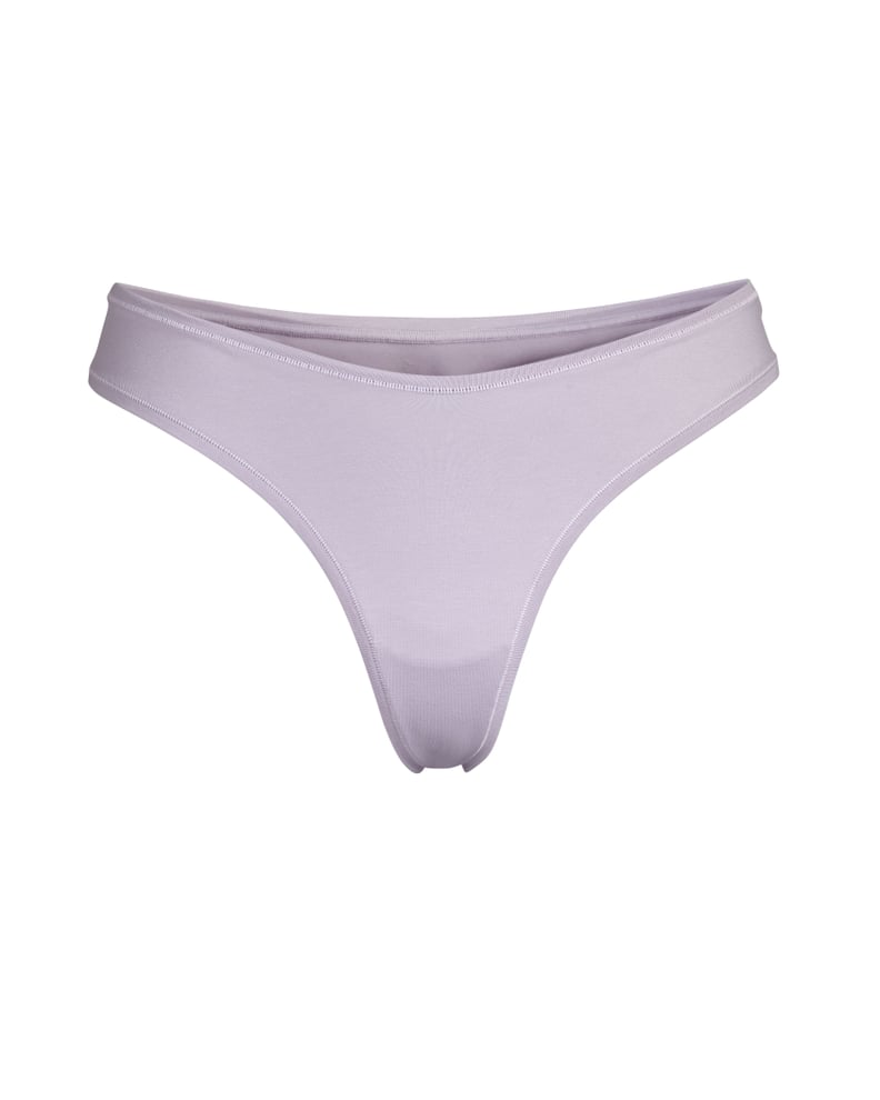 Skims Cotton Dipped Thong in Iris Mica