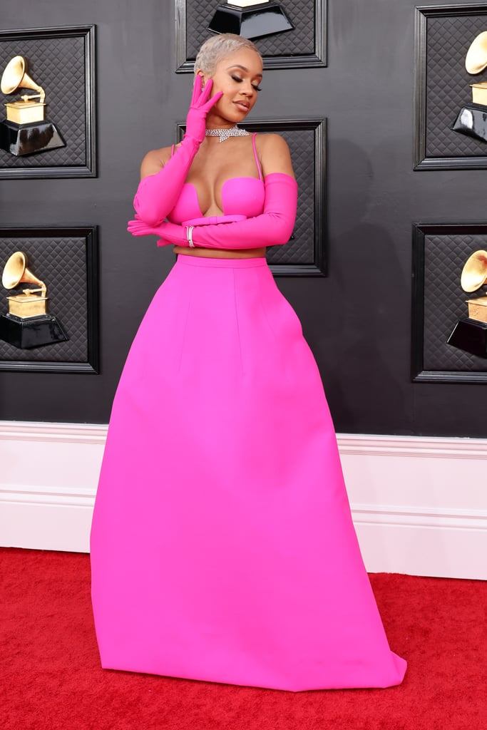 Saweetie Wearing Gloves at the 2022 Grammys