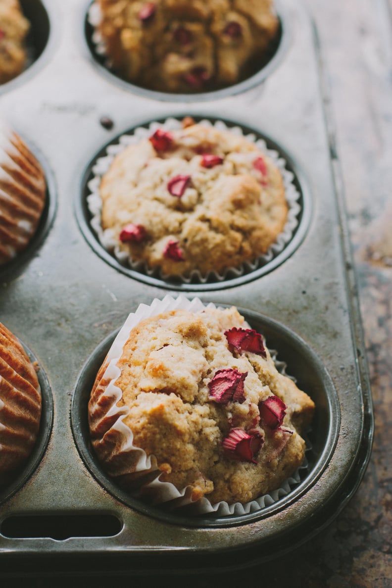 Rhubarb, Apple, and Ginger Muffins