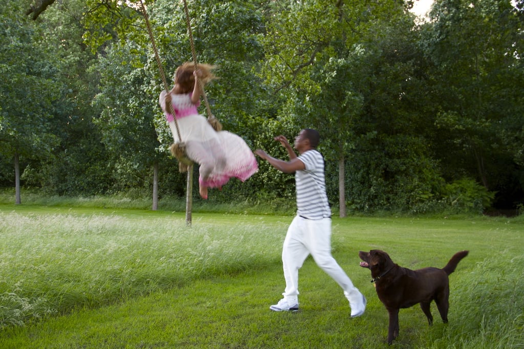 Beyoncé shared a behind-the-scenes snap of her fun with Jay Z in August 2012.