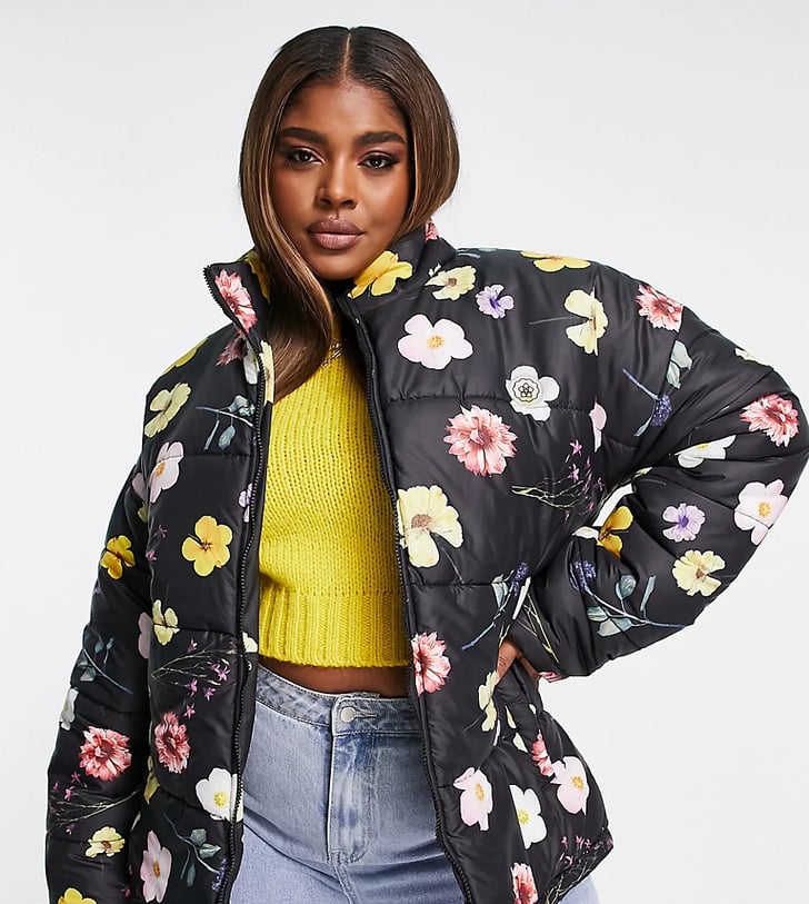 A Patterned Puffer Daisy Street Plus High Neck Puffer Jacket 15 Best