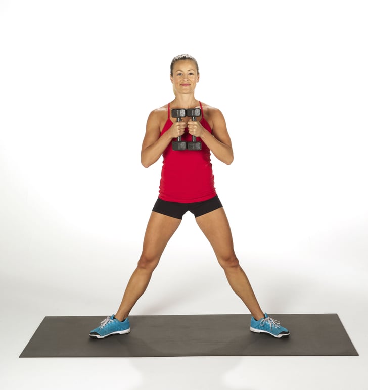 How To Do A Dumbbell Sumo Squat Popsugar Fitness