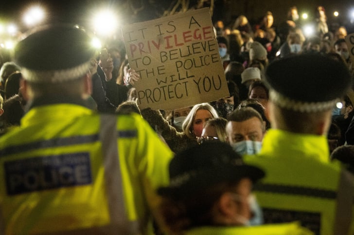 Sarah Everard S Vigil Met With Aggressive Police Action Popsugar News