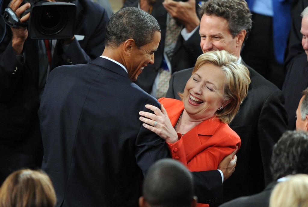 Laughing before Obama addressed Congress in 2009.