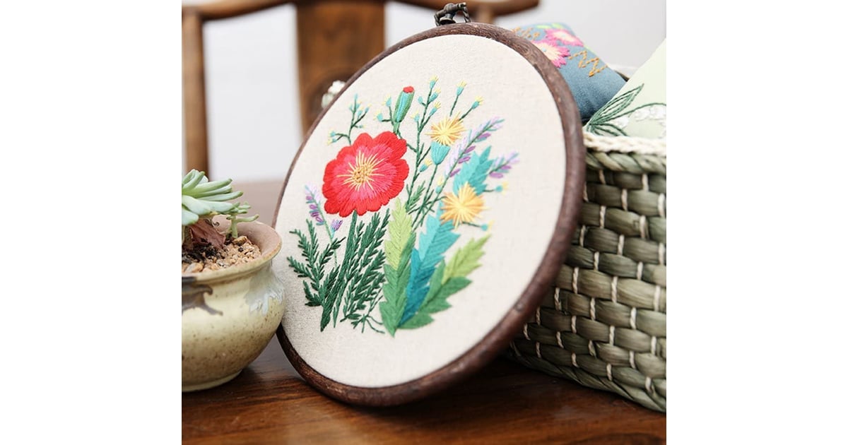 Cross Stitch Stamped Embroidery Kit | Best Cross Stitch Embroidery Kits on Amazon | POPSUGAR