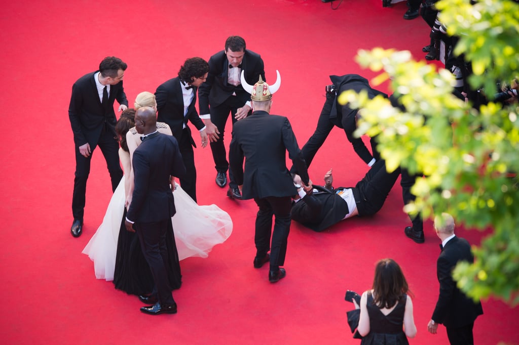 Man Crawls Under America Ferrera's Dress at Cannes