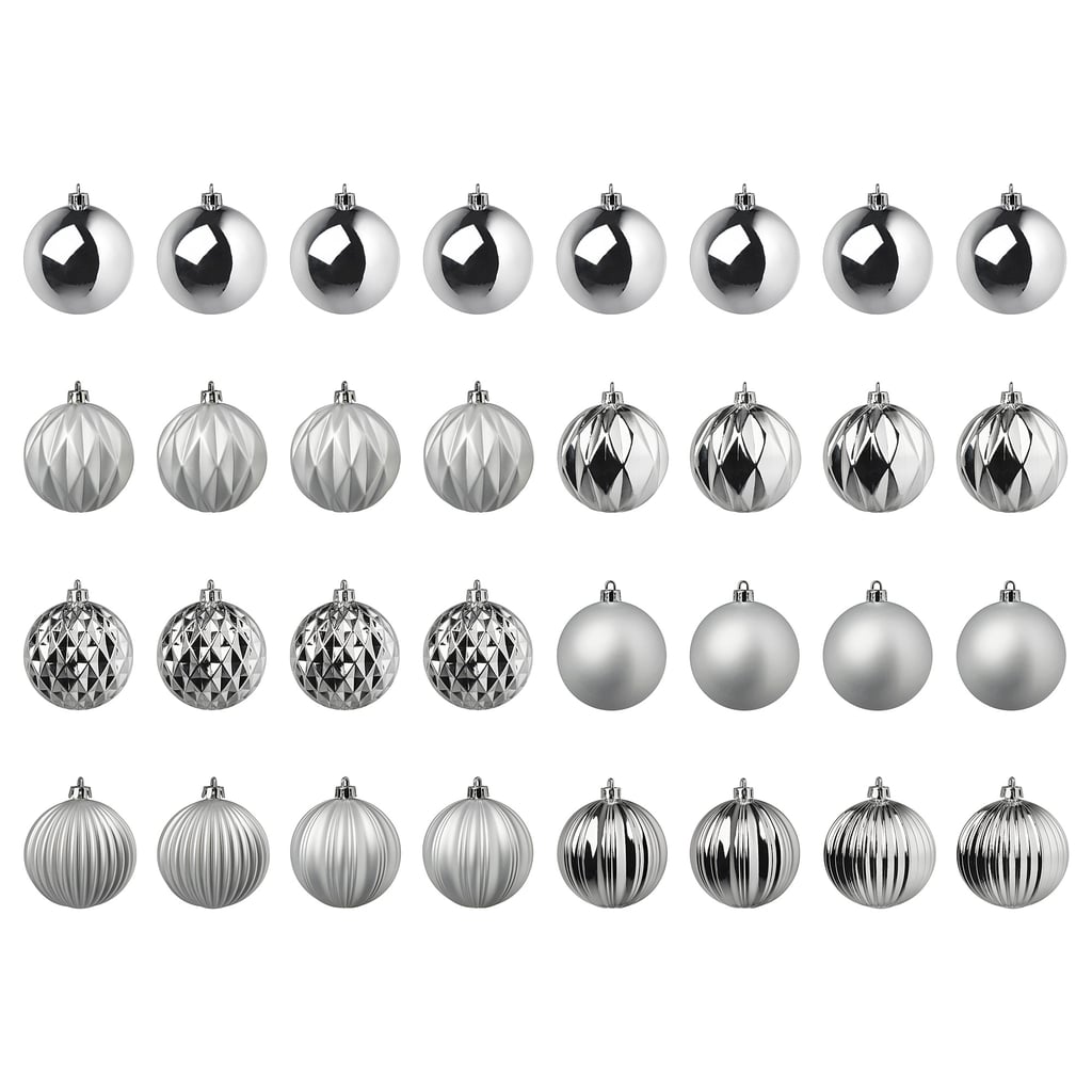 Vinterfest Silver and White Ornaments
