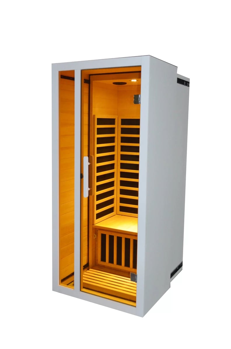 A Luxe Sauna: Royal Saunas Hongyuan Single Person Indoor Bluetooth Compatible Far Infrared Sauna