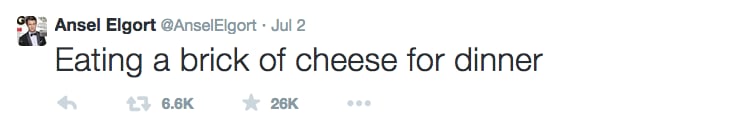 When He Shared His Admirable Dietary Habits