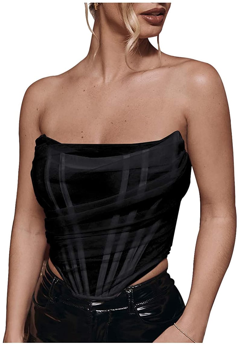 Fast Shipping: L'VOW Strapless Mesh Bustier Corset Top
