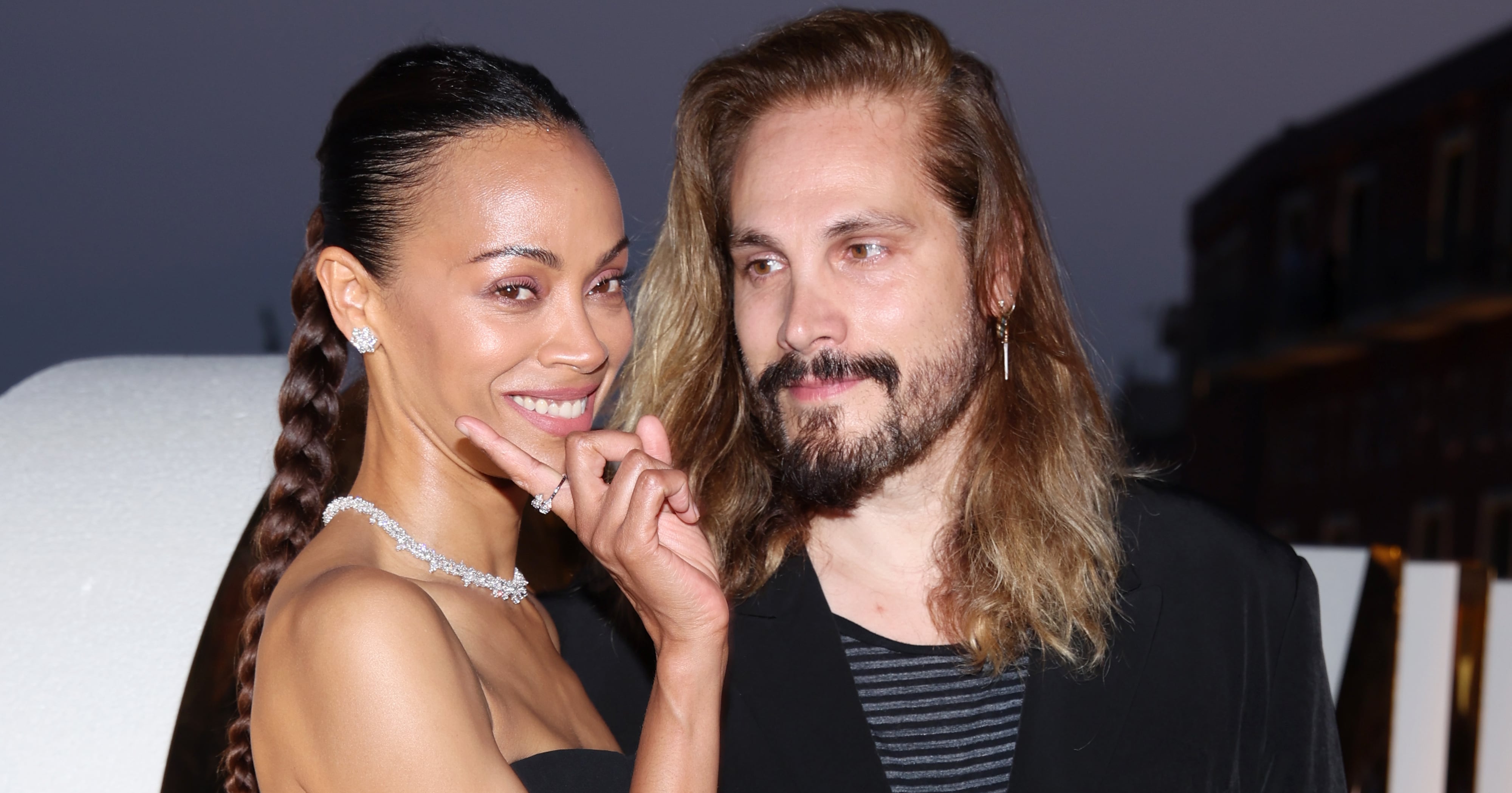 Zoe Saldaña and Marco Perego Kiss at Taormina Film Festival | PS Celebrity