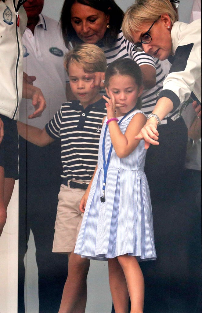 We were not only loving Princess Charlotte's blue dress, but also her funny facial expressions at the King's Cup regatta in 2019.