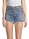 The Kooples Studded Distressed Denim Cutoffs