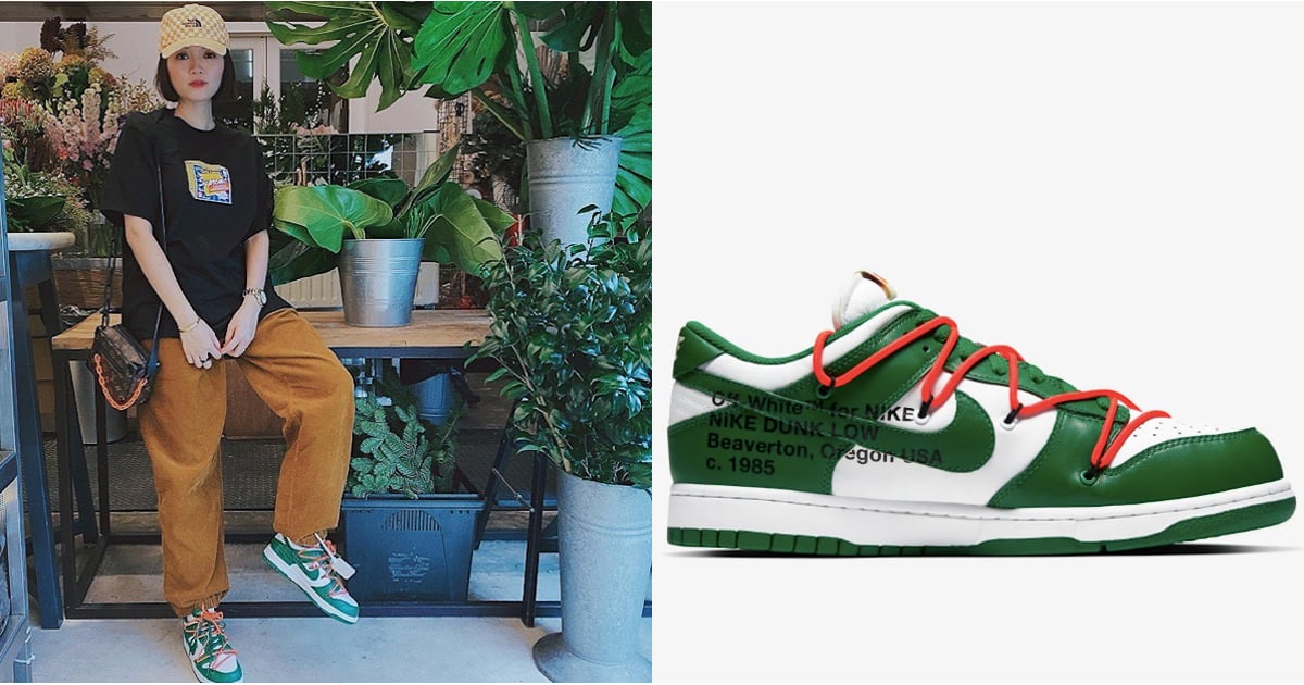 nike off white dunk pine green