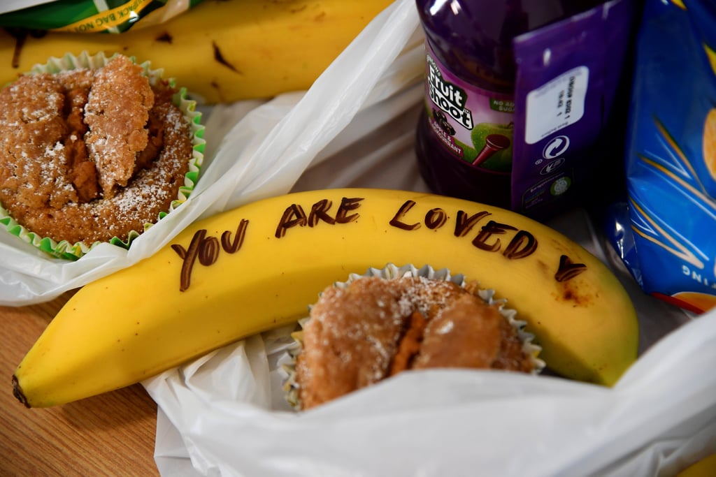Meghan Markle Writes Messages On Bananas For One25 Charity Popsugar Celebrity