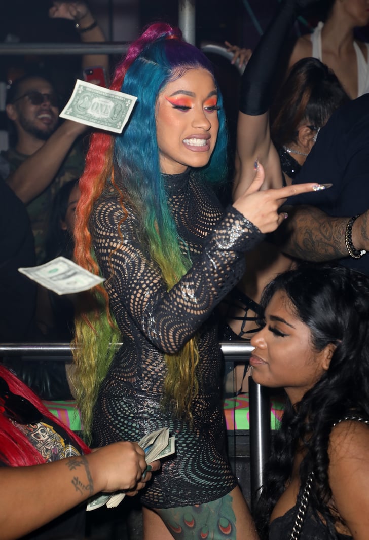 Cardi B Rainbow Hair December 2018 | POPSUGAR Beauty UK ...