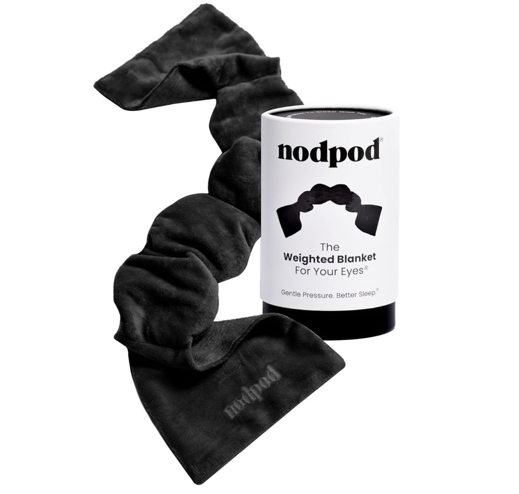 Nodpod Gentle Pressure Sleep Mask ($38)
The Nodpod Gentle pressure sleep mask is a bestseller for a reason; just ask Peloton instructor Jess Sims. "I love a cold room with this weighted sleep mask . . . to help me relax," she tells Popsugar. "It's like a warm hug and gets me ready for my sleep meditation, and I average over eight hours of sleep, so take it from me." The sleep mask blocks out light and offers soft weighted pressure for soothing comfort. Read why one editor fights with her husband over who gets to use it in our Nodpod Gentle Pressure Sleep Mask review.
Editor Quote: "The NodPod is best for those looking to level up their sleep routine by blocking out light and promoting relaxation. Whether you're already a fan of weighted blankets, white noise machines and other sleep products or brand-new to the category entirely, it might just surprise you as much as it did my husband and I." — Murphy Moroney, former associate family editor