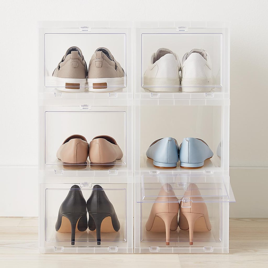 The Container Store Small Drop-Front Shoe Box Case of 6