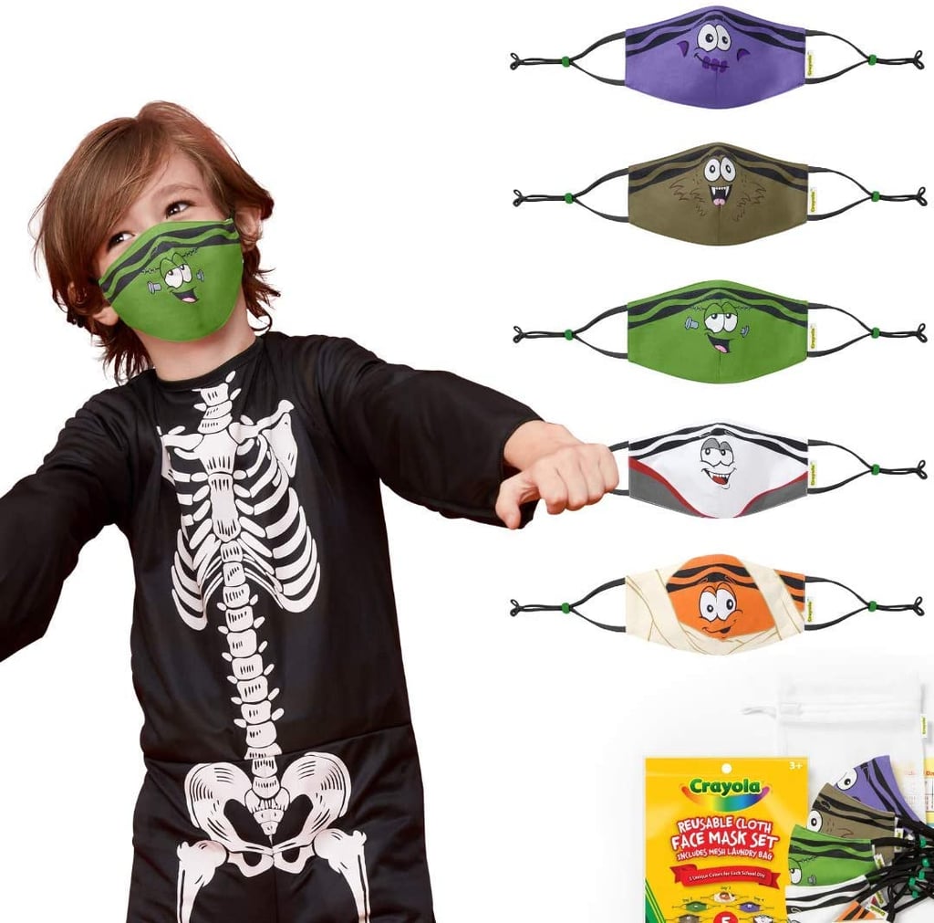 Crayola Halloween Tip Faces Reusable Cloth Kids Face Mask Set