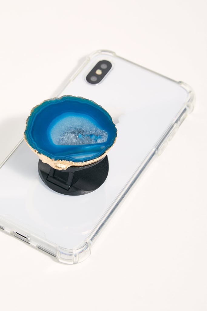 Sapphire Blue Agate Phone Grip