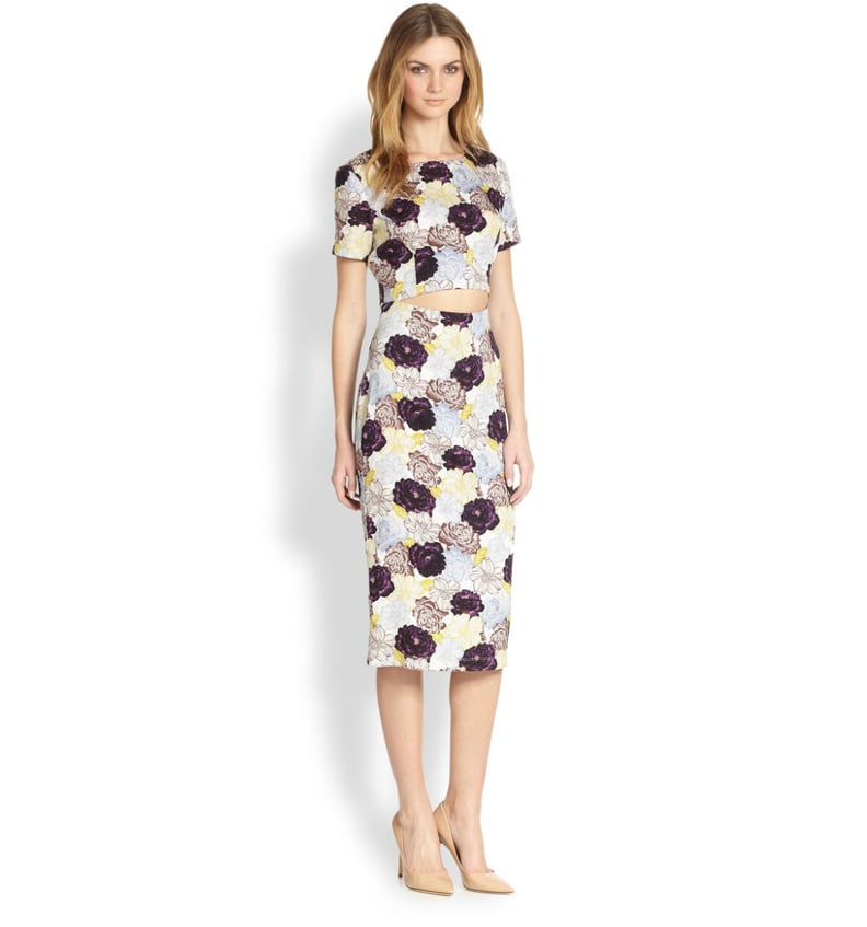 Suno Floral Cutout Dress